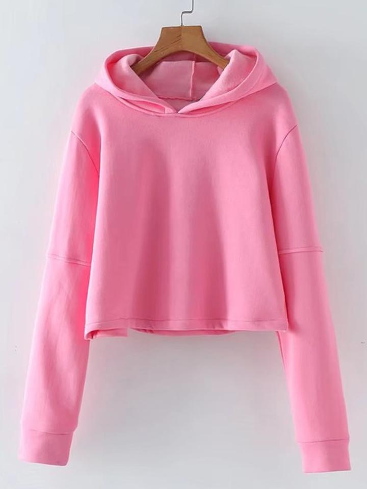 Shein Seam Detail Hooded Sweatshirt