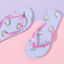 Shein Unicorn Pattern Toe Post Slippers