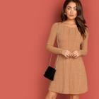 Shein Fit And Flare Heather Knit Dress