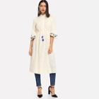 Shein Embroidered Flounce Sleeve Tassel Drawstring Waist Dress
