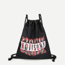 Shein Slogan Detail Backpacks Bag