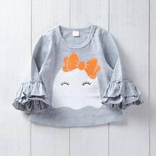 Shein Toddler Girls Cartoon Print Flounce Sleeve Tee