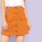 Shein Button Up Pocket Skirt