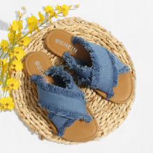 Shein Raw Trim Criss Cross Flats