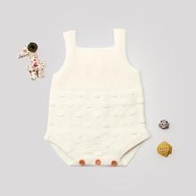 Shein Toddler Girls Dot Textured Knit Jumpsuit