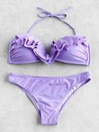 Shein Ruffle Design Bustier Bikini Set