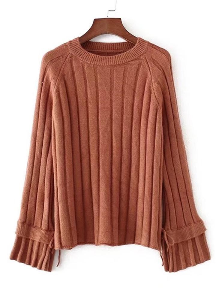 Shein Raglan Sleeve Rib Knit Sweater