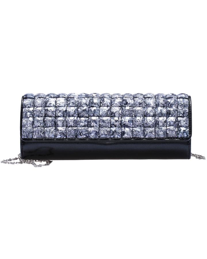 Shein Black With Diamond Chain Shoulder Bag