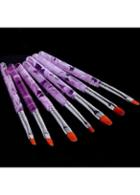 Rosewe 7pcs Nail Art Liner Panting Purple Pen Brushes