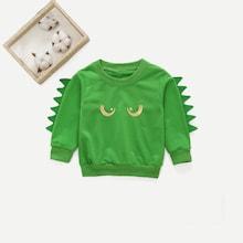 Shein Toddler Boys Embroidery Casual Sweatshirt