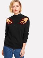 Shein Symmetric Print Sweatshirt