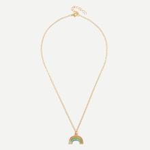 Shein Rainbow Pendant Chain Necklace