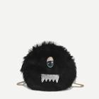 Shein Eye Patch Decor Fuzzy Crossbody Bag