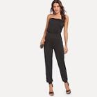 Shein Pleated Detail Tube Jumpsuit