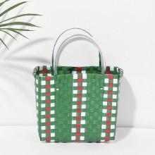 Shein Woven Design Bag With Double Handle