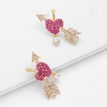 Shein Heart & Arrow Design Drop Earrings