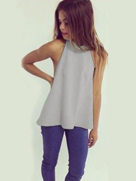 Shein Silver Halter Vest