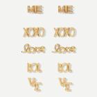 Shein Letter Shaped Stud Earrings 5pairs