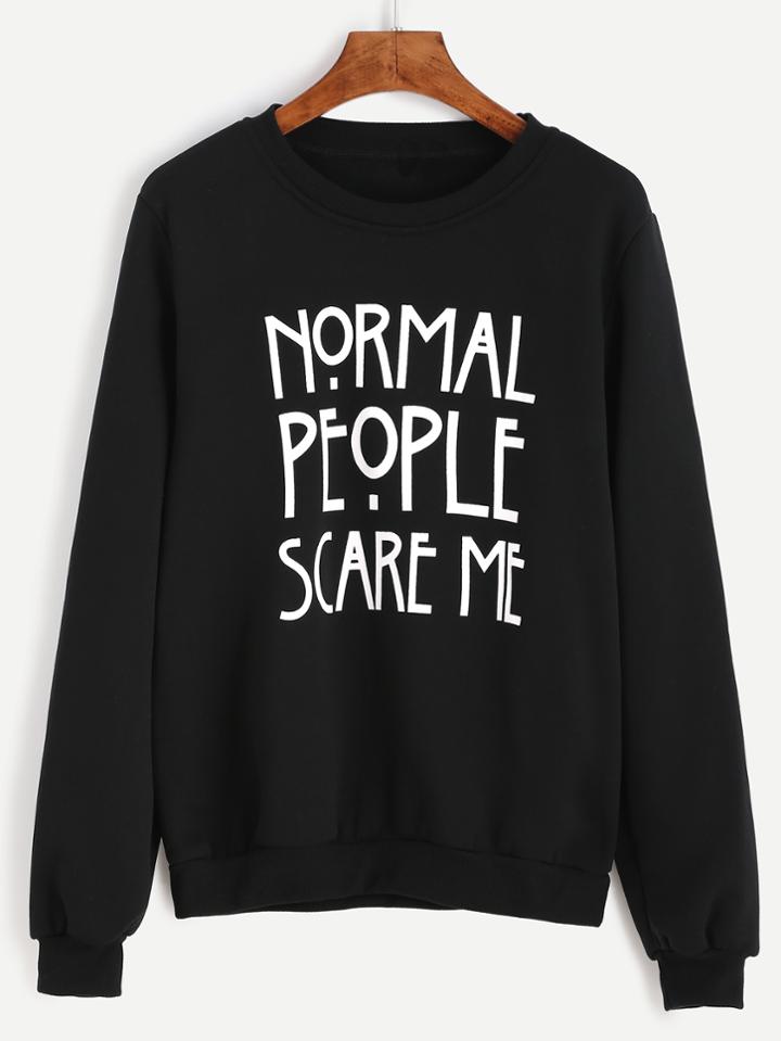 Shein Letter Print Sweatshirt