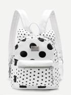 Shein Polka Dot Ear Design Pu Backpack