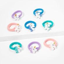 Shein Girls Cartoon Hair Tie 8pcs