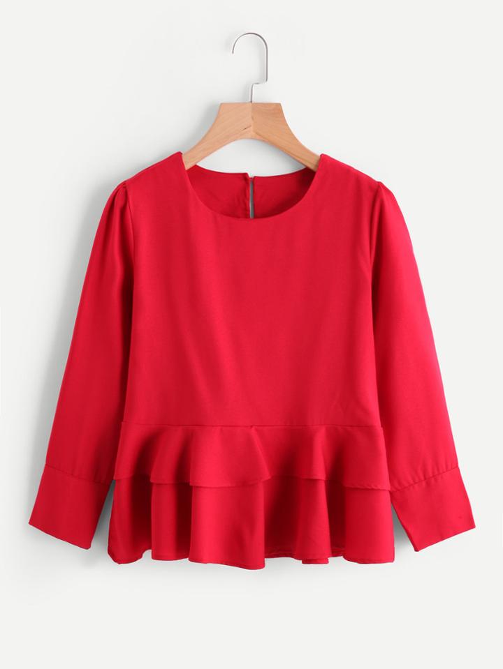 Shein Tiered Frill Hem Blouse