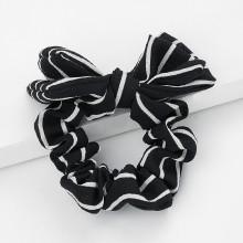 Shein Bow Design Striped Hair Tie