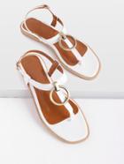 Shein Ring Detail Toe Post Sandals
