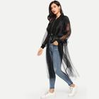 Shein See Through Mesh Contrast Jacket