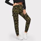 Shein High Waist Pocket Camo Print Pants