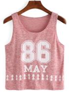 Shein Monogram Print Tank Top