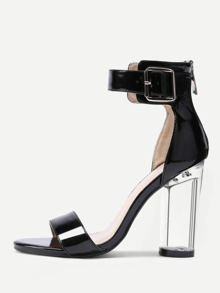 Shein Two Part Clear Heeled Sandals