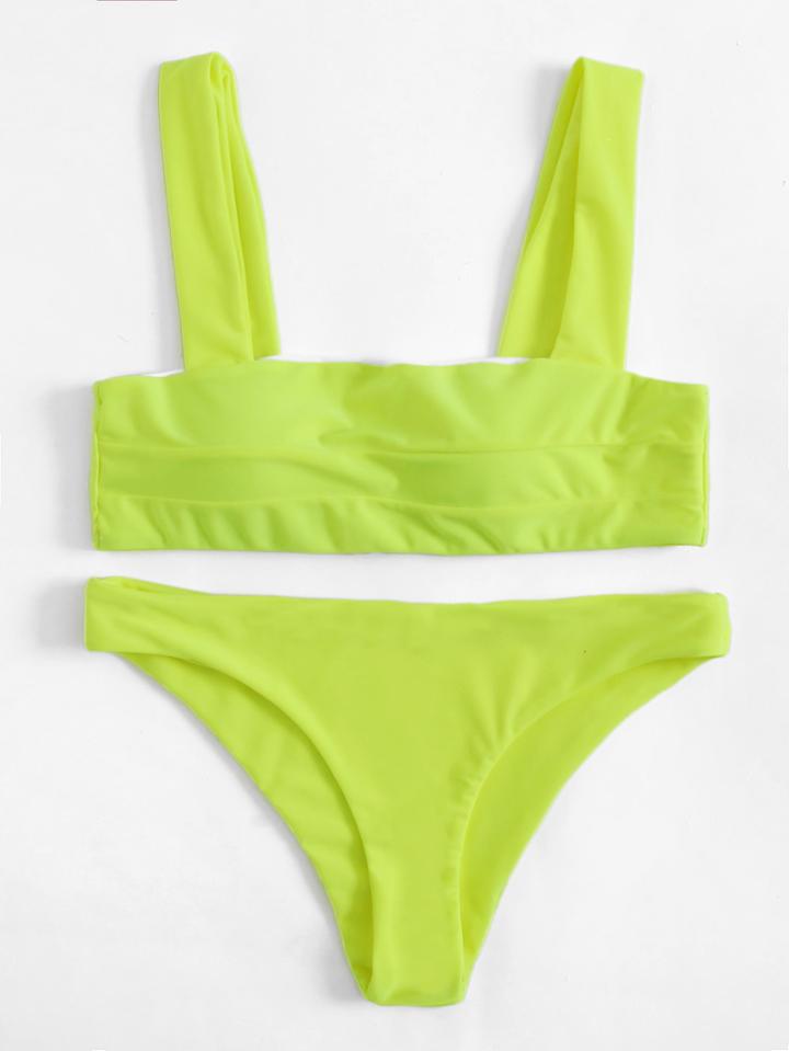 Shein Double Straps Bikini Set
