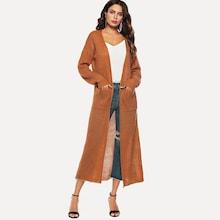 Shein Pocket Detail Open Front Solid Outerwear