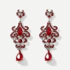 Shein Hollow Design Gemstone Drop Earrings