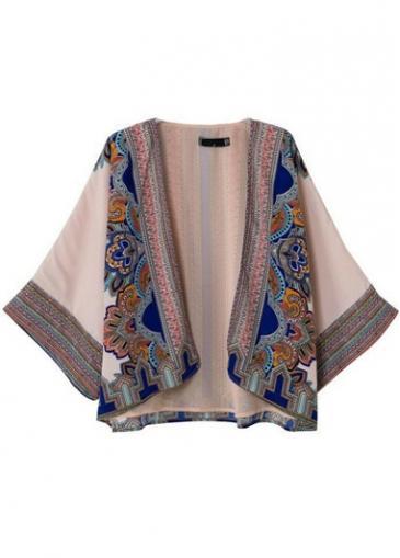 Rosewe Retro Print Design Woman Cardigans With Three Quarter Sleeve