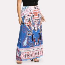 Shein Plus Paisley Print Skirt