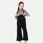 Shein Toddler Girls Striped Top With Overalls