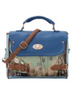 Shein Color Block Street View Print Satchel Bag