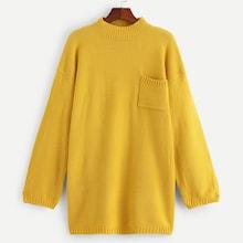 Shein Mock-neck Pocket Patched Sweater