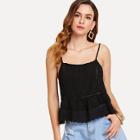 Shein Circle Embroidery Insert Cami Top