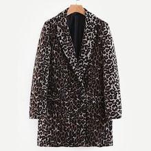 Shein Leopard Print Flap Pocket Coat