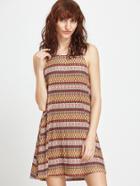 Shein Multicolor Tribal Print Low Side Cami Dress