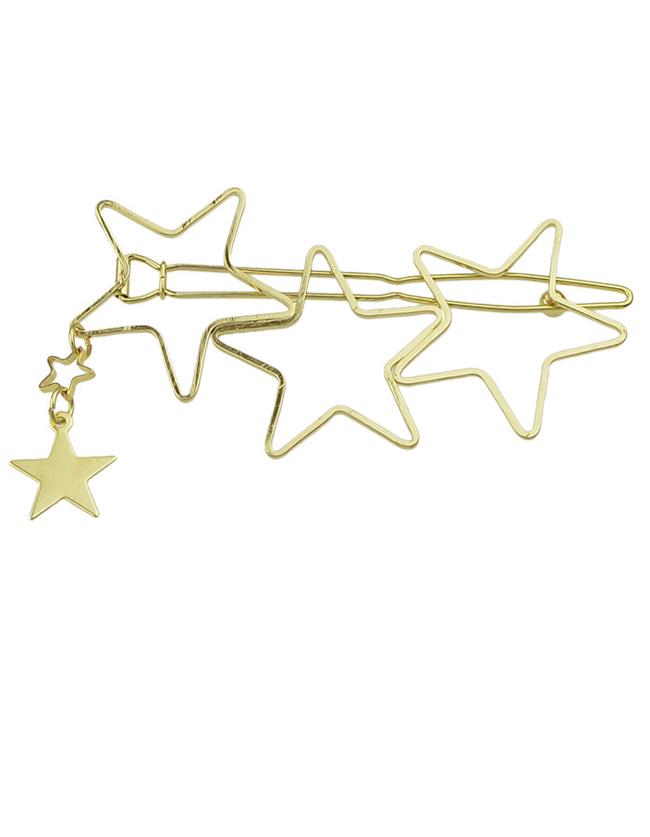 Shein Gold Geometric Barrettes Hairwear