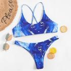 Shein Random Tie Dye Criss Cross Bikini Set