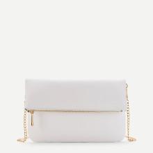Shein Zipper Front Flap Chain Bag