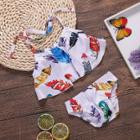 Shein Girls Feathers Print Bikini Set