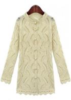 Rosewe Enchanting Button Closure Beige Long Sleeve Woman Cardigans