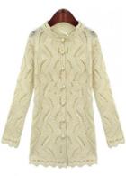 Rosewe Enchanting Button Closure Beige Long Sleeve Woman Cardigans