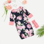 Shein Toddler Girls Floral Print Dress With Headband